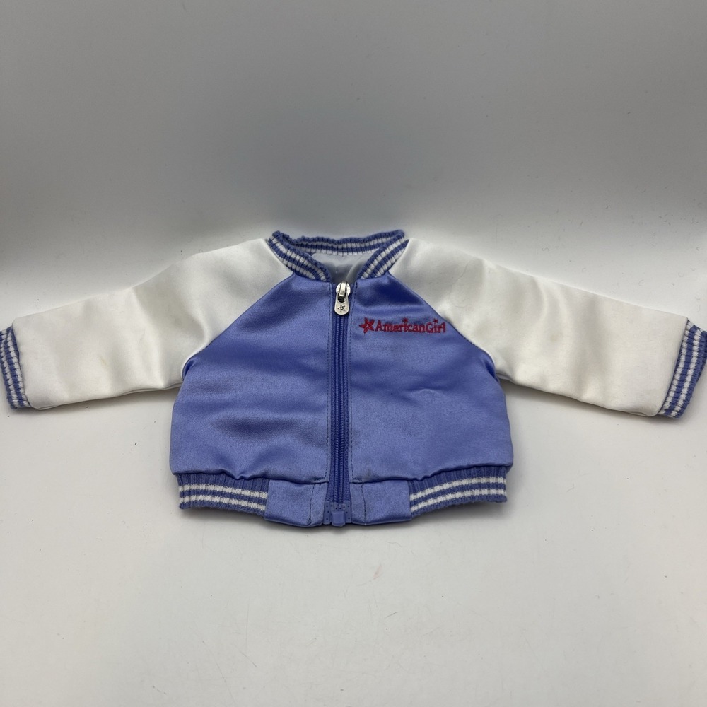American Girl Doll 18" Innerstar University Varsity Bomber Jacket purple & white